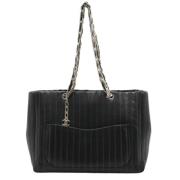 Pre-owned Leather chanel-bags Chanel Vintage , Black , Dames