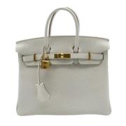 Pre-owned Leather handbags Hermès Vintage , White , Dames