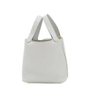 Pre-owned Leather handbags Hermès Vintage , White , Dames