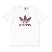 Trefoil Tee Wit/Stil Crimson Adidas , White , Heren