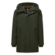 Gewassen Katoenen Parka met Afneembare Eco-Bont BomBoogie , Green , He...