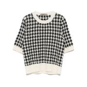 Pixelated Houndstooth Wollen Top D.Exterior , Multicolor , Dames