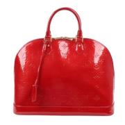 Pre-owned Leather handbags Louis Vuitton Vintage , Red , Dames