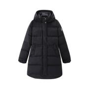 Zwarte Puffer Parka voor Vrouwen Woolrich , Black , Dames