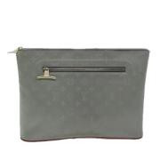 Pre-owned Canvas clutches Louis Vuitton Vintage , Gray , Dames