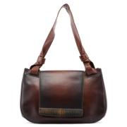 Pre-owned Leather gucci-bags Gucci Vintage , Brown , Dames