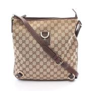 Pre-owned Leather gucci-bags Gucci Vintage , Beige , Dames