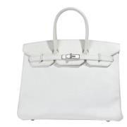 Pre-owned Leather handbags Hermès Vintage , White , Dames