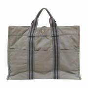 Pre-owned Canvas handbags Hermès Vintage , Gray , Dames