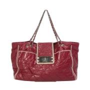 Pre-owned Leather chanel-bags Chanel Vintage , Red , Dames