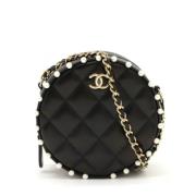 Pre-owned Leather chanel-bags Chanel Vintage , Black , Dames