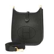 Pre-owned Leather shoulder-bags Hermès Vintage , Black , Dames