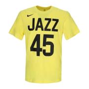 Utah Jazz NBA Tee Mitchell 45 Nike , Yellow , Heren