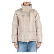 Gewatteerde Logo Motief Puffer Jas Richmond , Beige , Dames