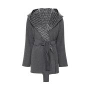 Omkeerbare Wollen Blend Iconographe Jas Valentino , Gray , Dames