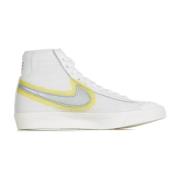 Vintage Lage Schoen Blazer Mid Wit/Goud Nike , White , Dames