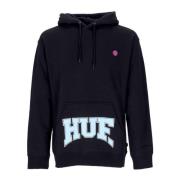 Zwarte hoodie met kangoeroezak HUF , Black , Heren