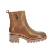 Stijlvolle Leren Laarzen met Ritssluiting Kickers , Brown , Dames