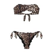 Bikini Fascia E Slip Nodi Regolabile Frou Frou Spotted F**k , Multicol...