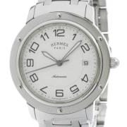 Pre-owned Stainless Steel watches Hermès Vintage , Gray , Heren