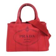 Pre-owned Canvas prada-bags Prada Vintage , Red , Dames