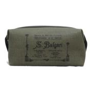 Pre-owned Coated canvas pouches Bvlgari Vintage , Brown , Dames