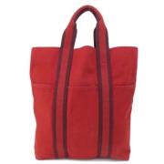 Pre-owned Canvas handbags Hermès Vintage , Red , Dames