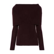 Bordeaux Jersey Sweater Fabiana Filippi , Brown , Dames