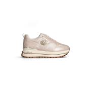 Metallic Wonder Sneakers in Taupe Liu Jo , Beige , Dames