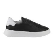 Leren Vetersneakers Zwart Wit Philippe Model , Black , Heren