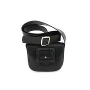 Zwarte leren crossbody tas LE June Herbert Frère Soeur , Black , Dames