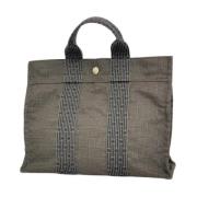 Pre-owned Canvas totes Hermès Vintage , Gray , Dames