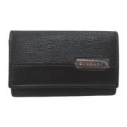 Pre-owned Leather key-holders Bvlgari Vintage , Black , Unisex