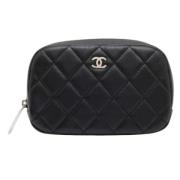 Pre-owned Leather chanel-bags Chanel Vintage , Black , Dames