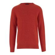 Oranje Wol Crew Neck Sweater Howlin' , Red , Heren