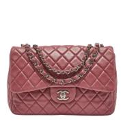 Pre-owned Leather chanel-bags Chanel Vintage , Pink , Dames