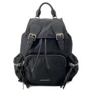 Pre-owned Fabric backpacks Burberry Vintage , Black , Dames