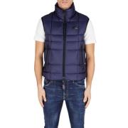 Gewatteerd Nylon Vest met Opstaande Kraag Dsquared2 , Blue , Heren