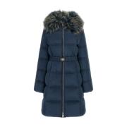 Blauwe Dames Puffer Jas Guess , Blue , Dames