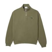 Heren Katoen Khaki Sweatshirt Lacoste , Green , Heren