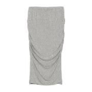 Grijze Rok met Strass Pinko , Gray , Dames