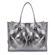 Gladleren tas met koppeling Gianni Chiarini , Gray , Dames