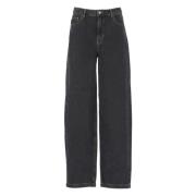 Donkergrijze Katoenen Jeans Vrouw Rotate Birger Christensen , Gray , D...