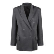 Dubbelrijige wollen blazer met peak revers Nine In The Morning , Gray ...