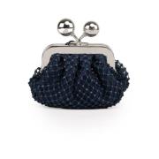 Blauwe Rhinestone Clutch met Kettingband Max Mara Weekend , Blue , Dam...