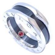 Pre-owned Silver rings Bvlgari Vintage , Black , Dames