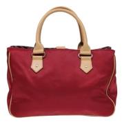 Pre-owned Fabric handbags Burberry Vintage , Red , Unisex