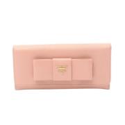 Pre-owned Leather wallets Prada Vintage , Pink , Dames