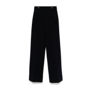 Navy Blauwe Hoge Taille Broek Twinset , Blue , Dames