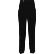 Zwarte op maat gemaakte rechte broek Peserico , Black , Dames